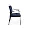 Lesro Newport 2 Seat Tandem Seating Metal Frame No Center Arms, Black, MD Ink Upholstery NP1501 - alternate 3